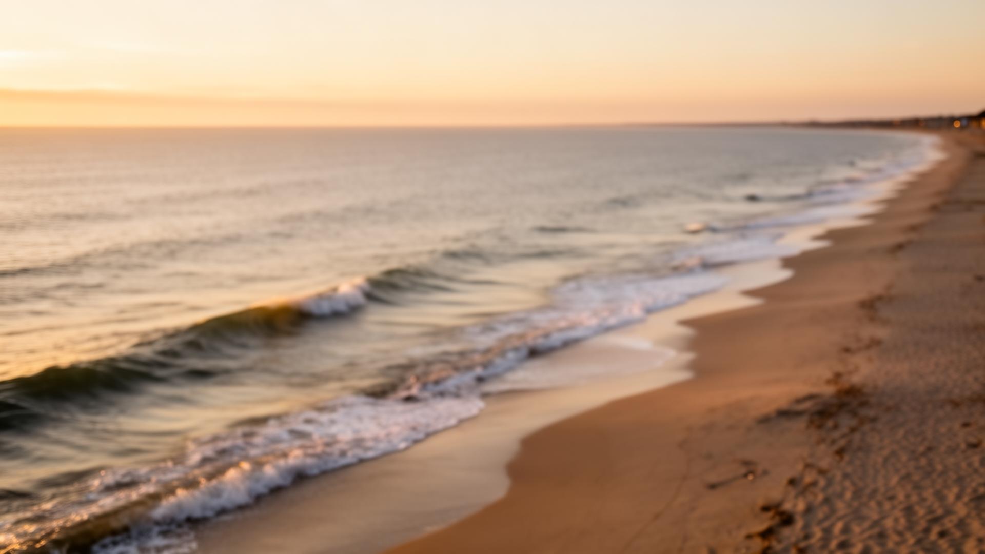 Sunrise over the Jersey Shore coastline near Toms River